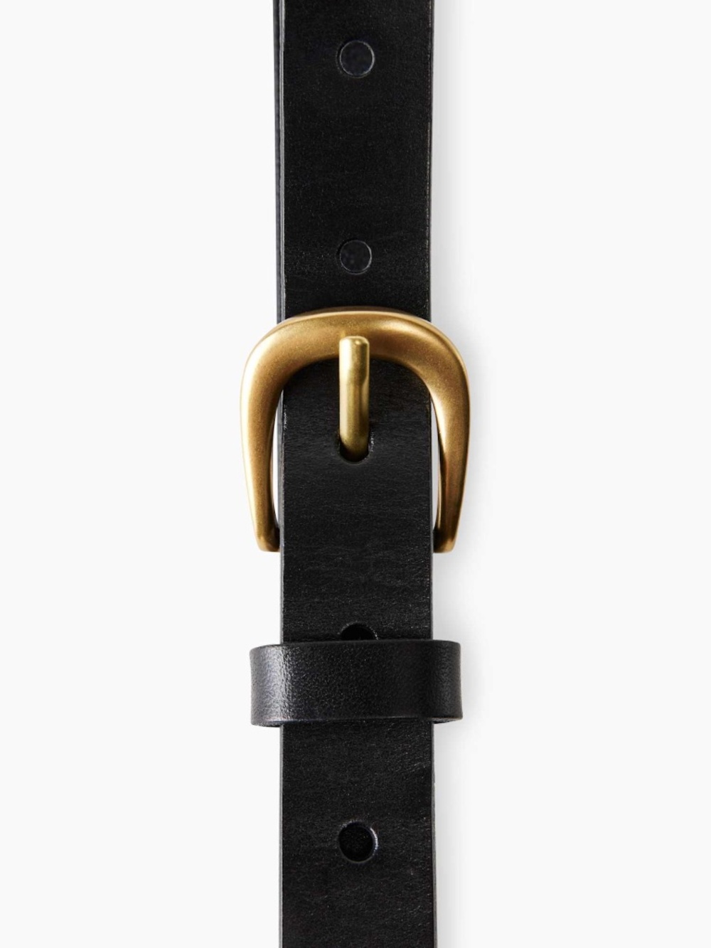Aritzia Wilfred⎜NEMESIS LEATHER BELT⎜BLACK / ANTIQUE BRASS